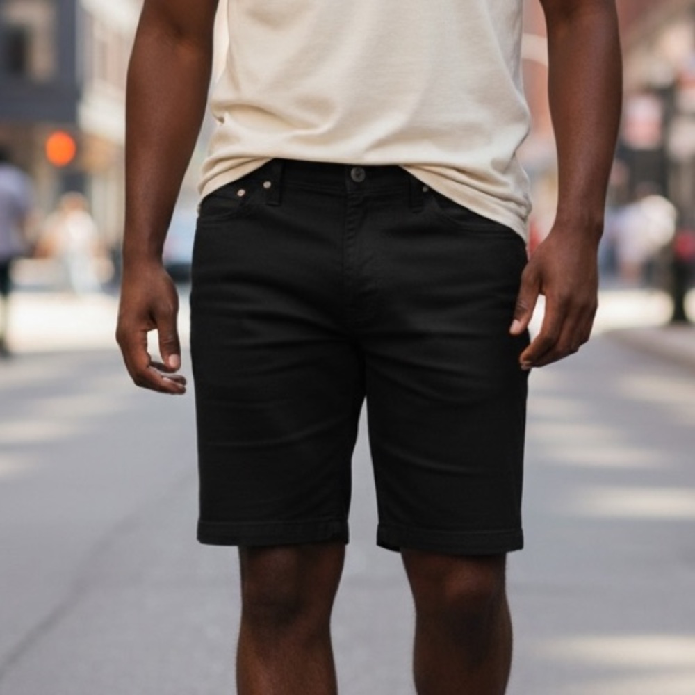 Levi's® 511 Slim Fit 12" Inseam Cut Off Jean Shorts Black 3D Washed SZ 42 New